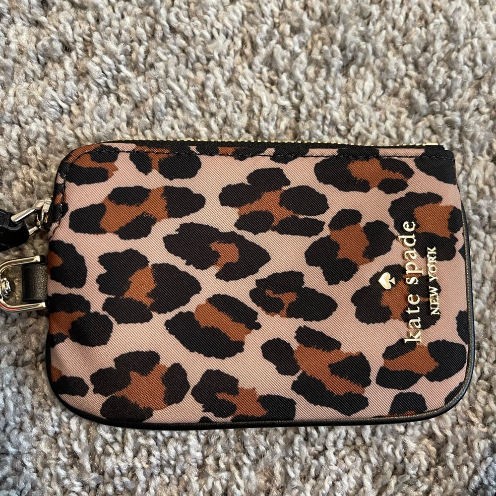 Kate Spade Leopard Print wristlet/lanyard.